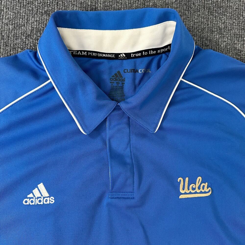 Vintage Y2K Men's UCLA Bruins Colorblock Polo Shirt Adidas Golf Tennis Prep XL